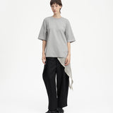 Layered Hem Tee - Slate Gray