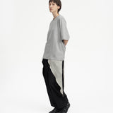 Layered Hem Tee - Slate Gray