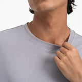 Layered Hem Tee - Ash Lilac