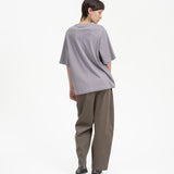 Layered Hem Tee - Ash Lilac