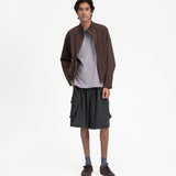 Layered Hem Tee - Ash Lilac