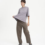 Layered Hem Tee - Ash Lilac