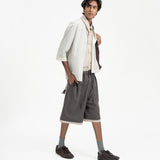 Layered Bermudas - Graye/Blush