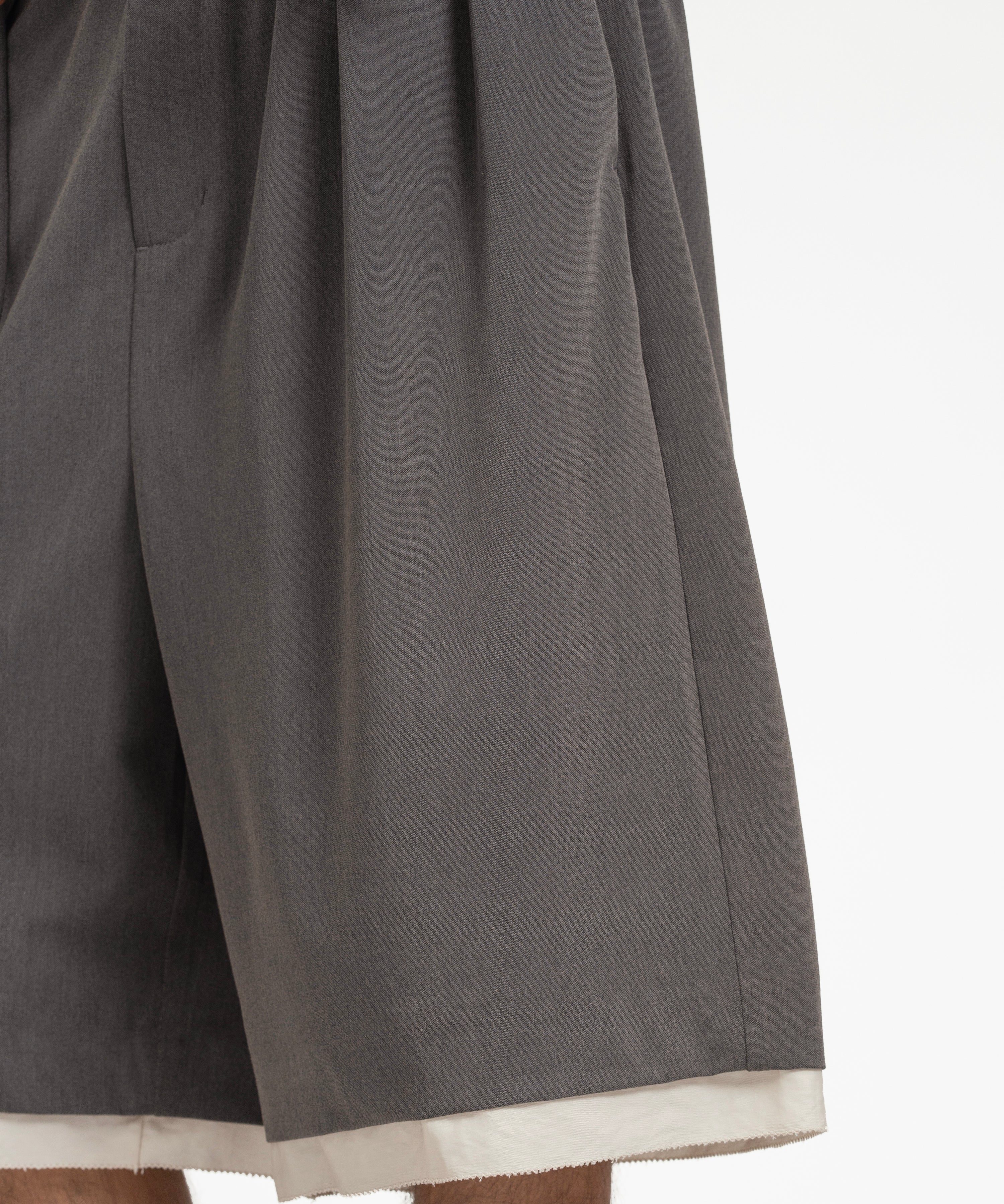 Layered Bermudas - Gray/Blush