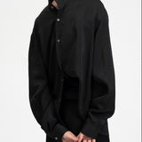 Mock Neck Shirt - Black