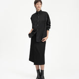 Mock Neck Shirt - Black