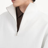 Quarter Zip Pullover - White