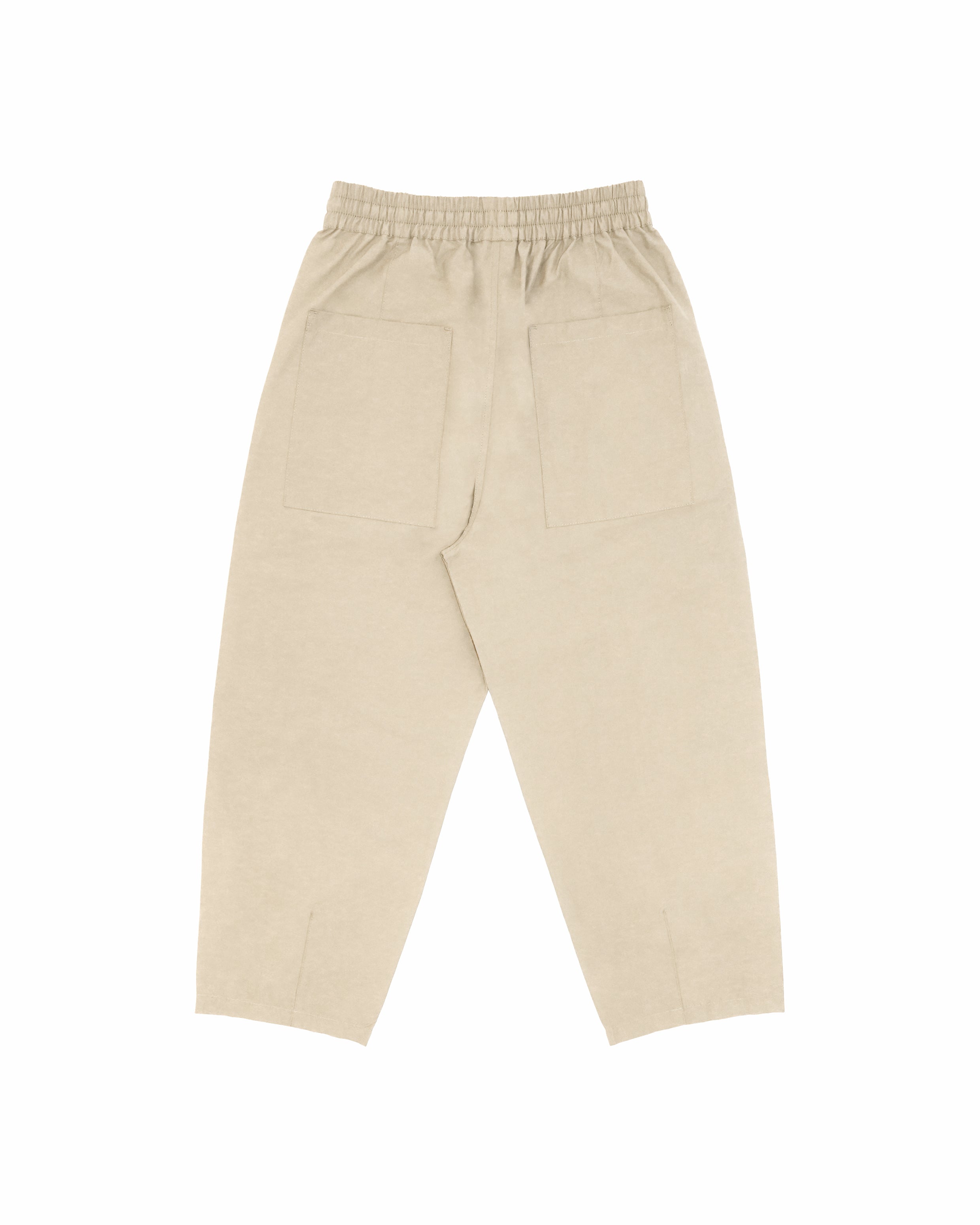 Relaxed Elasticated Trousers - Beige