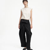 Sash Wrap Trousers - Black