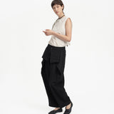 Sash Wrap Trousers - Black