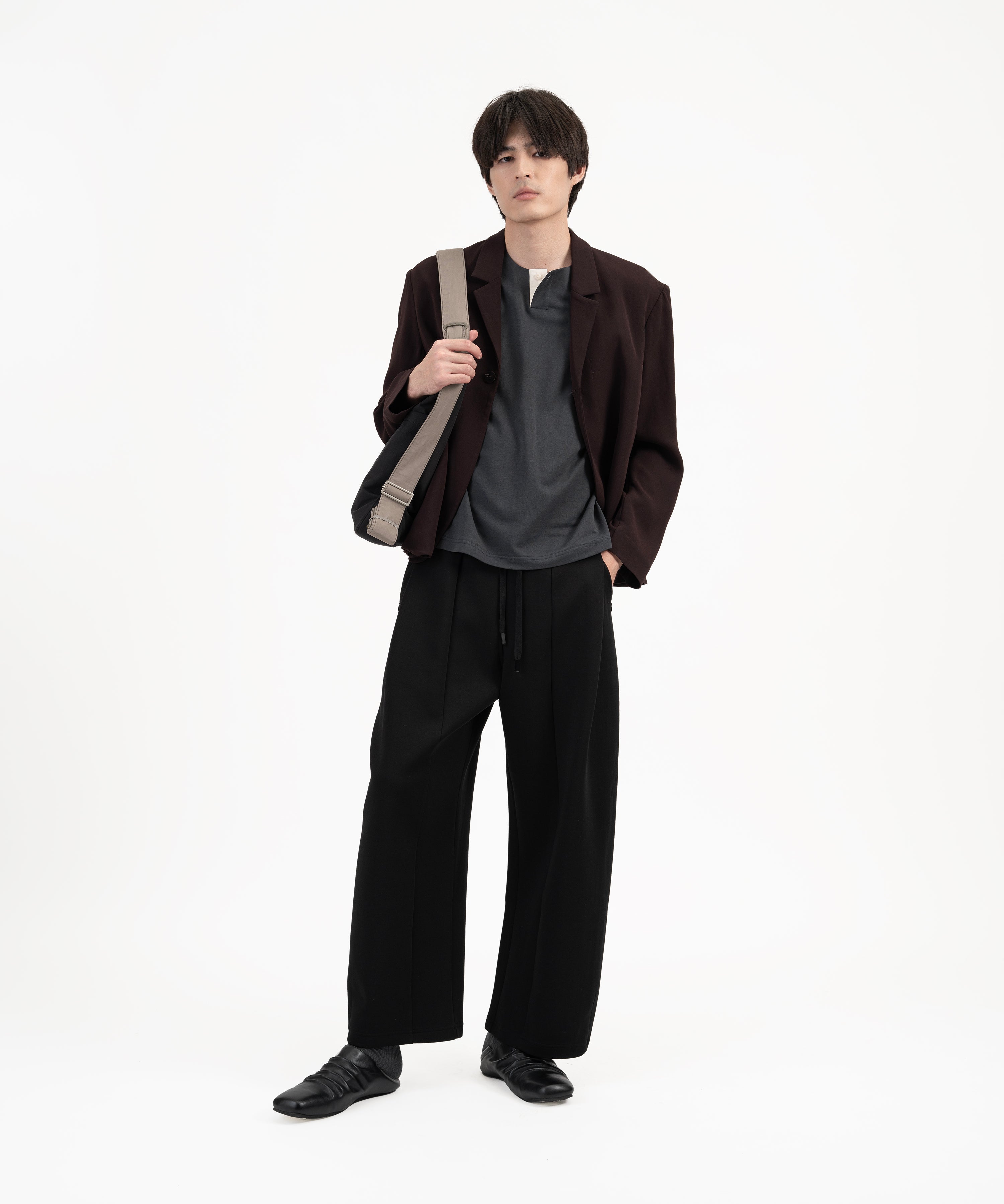 Pleated Sweatpants - Black