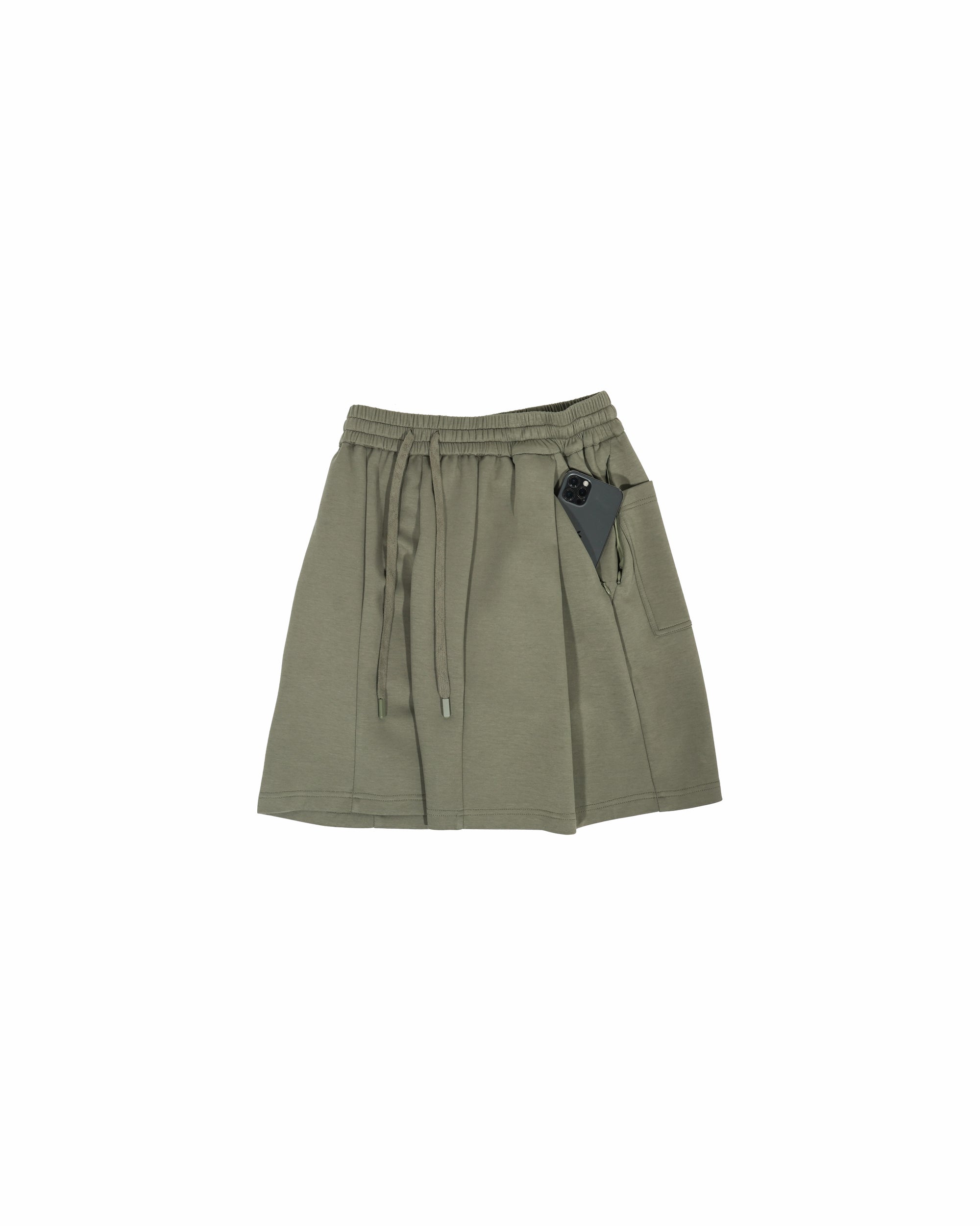 Pleated Sweatshorts