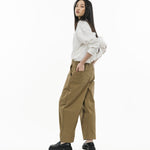 Adjustable Pleated Trousers 2.0 - Khaki - G R A Y E