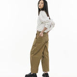 Adjustable Pleated Trousers 2.0 - Khaki - G R A Y E