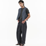 Adjustable Pleated Trousers 2.0 - Shadow - G R A Y E