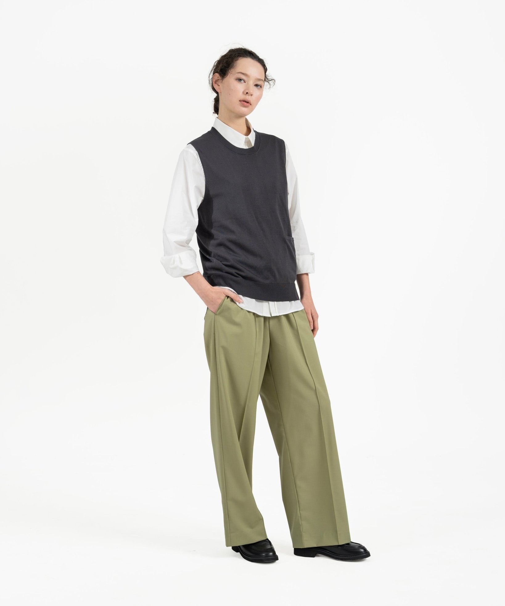 Aircozy Knit Vest - Gray - G R A Y E