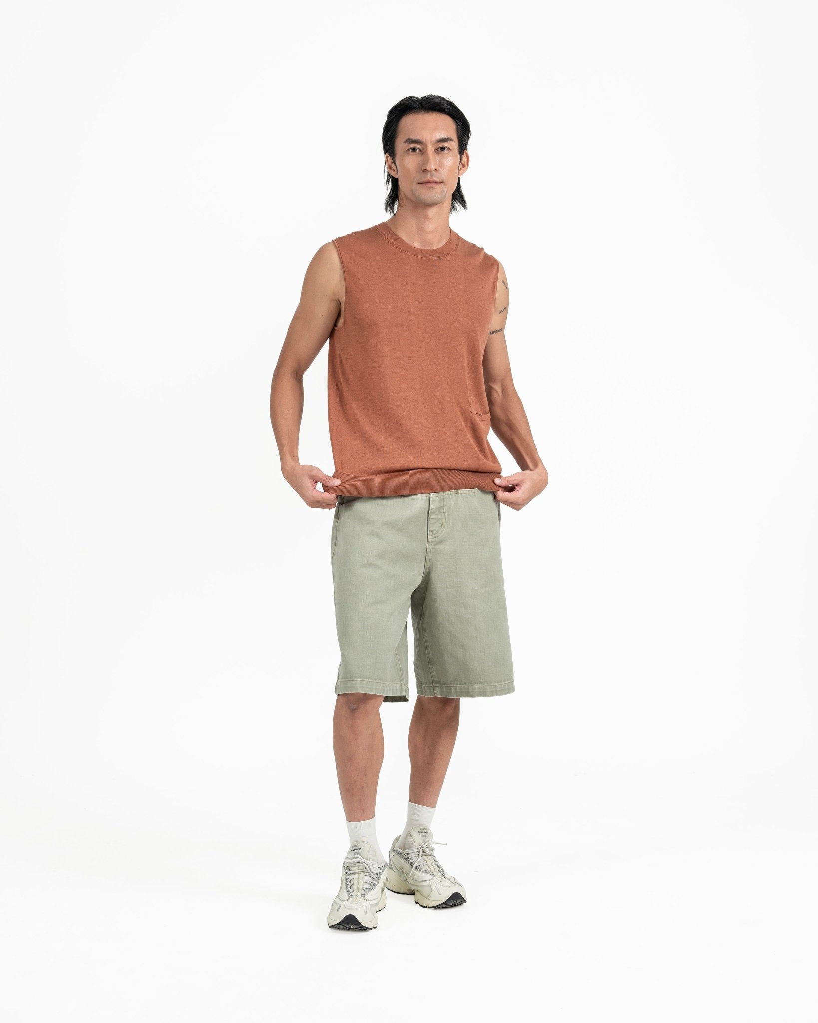 Aircozy Knit Vest - Rust - G R A Y E