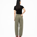 Arched Denim Trousers - Sage - G R A Y E