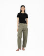 Arched Denim Trousers - Sage - G R A Y E