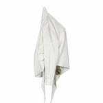 Asymmetrical Wrap Shirt - White Stripes - G R A Y E