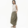Asymmetry Knit Skirt - Cargo Green - G R A Y E