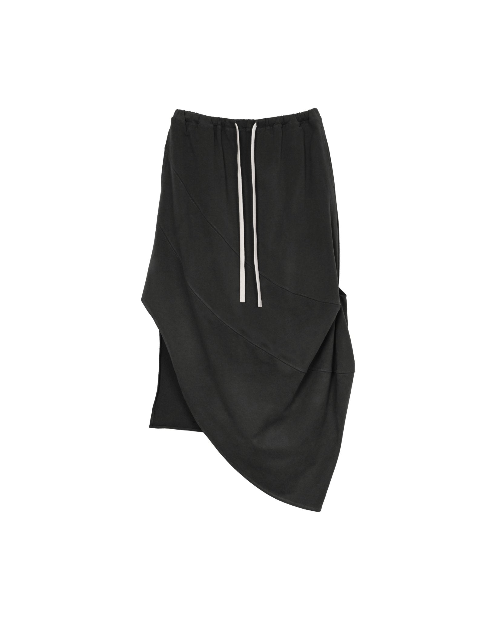 Asymmetry Knit Skirt - Charcoal - G R A Y E