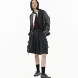 Balloon Cargo Shorts 2.0 - Charcoal Gray - G R A Y E