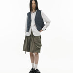 Collarless Utility Shirt - G R A Y E