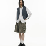 Collarless Utility Shirt - G R A Y E