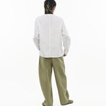 Collarless Utility Shirt - G R A Y E