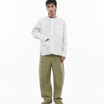 Collarless Utility Shirt - G R A Y E