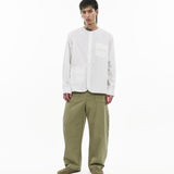 Collarless Utility Shirt - G R A Y E