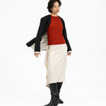 Collarless Wool Blazer - G R A Y E