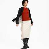 Collarless Wool Blazer - G R A Y E