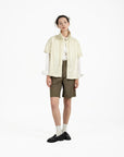 Convertible Collar Overshirt - Butter - G R A Y E