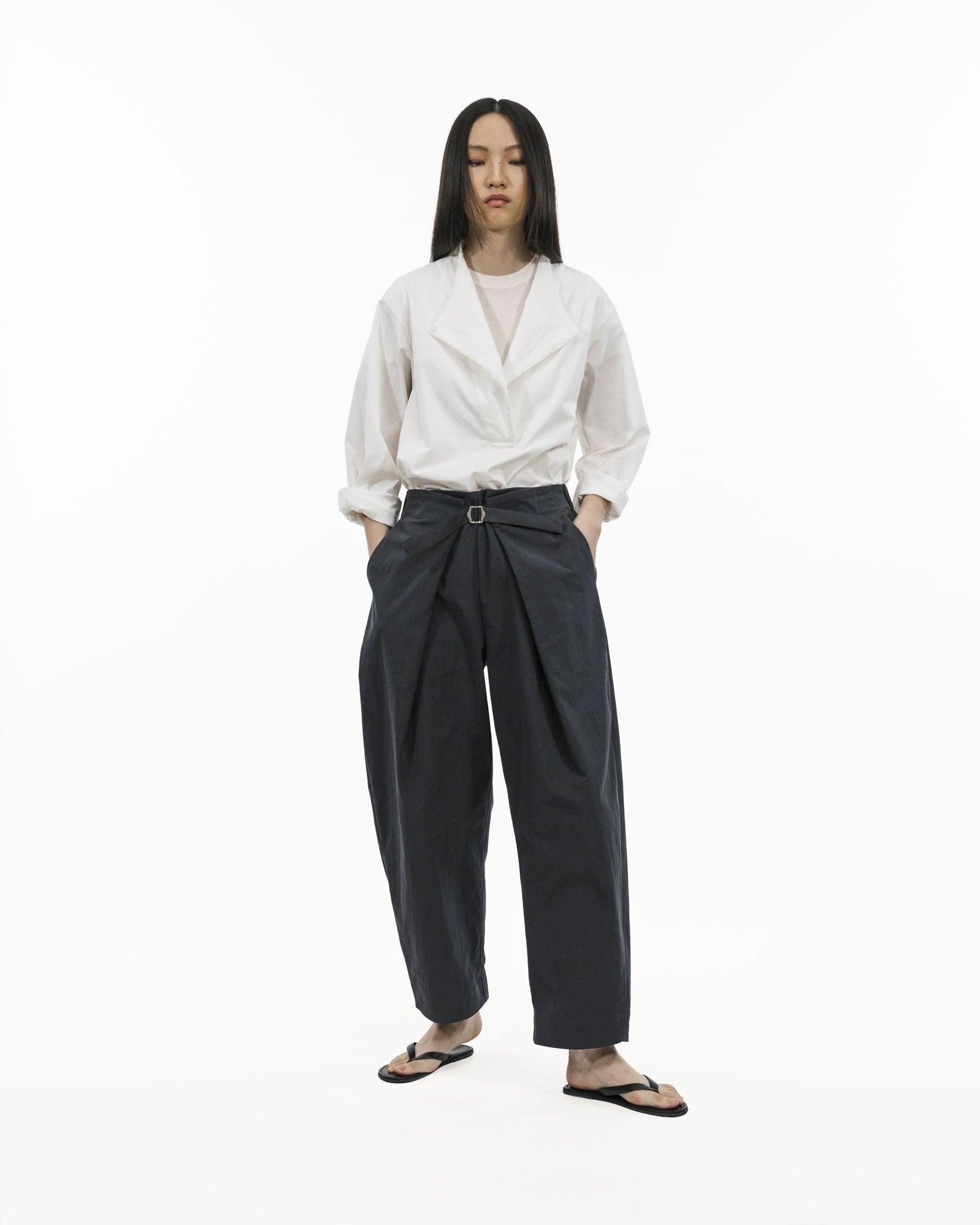 Cross Placket Shirt - G R A Y E