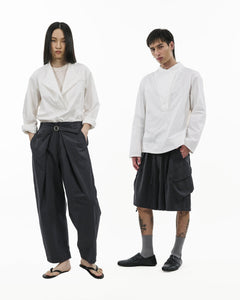 Cross Placket Shirt - G R A Y E