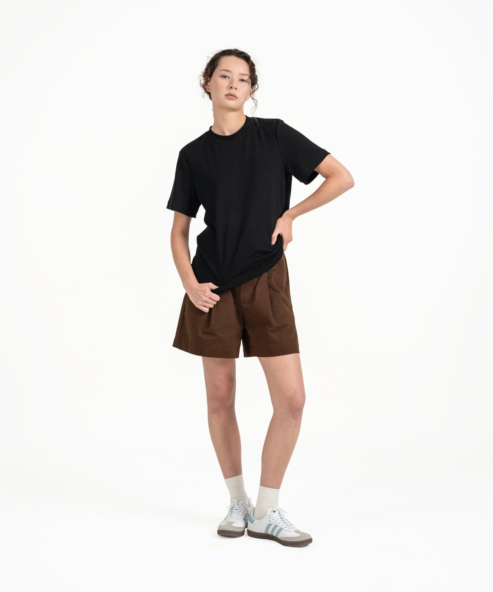 Cupro Classic Tee - Black - G R A Y E