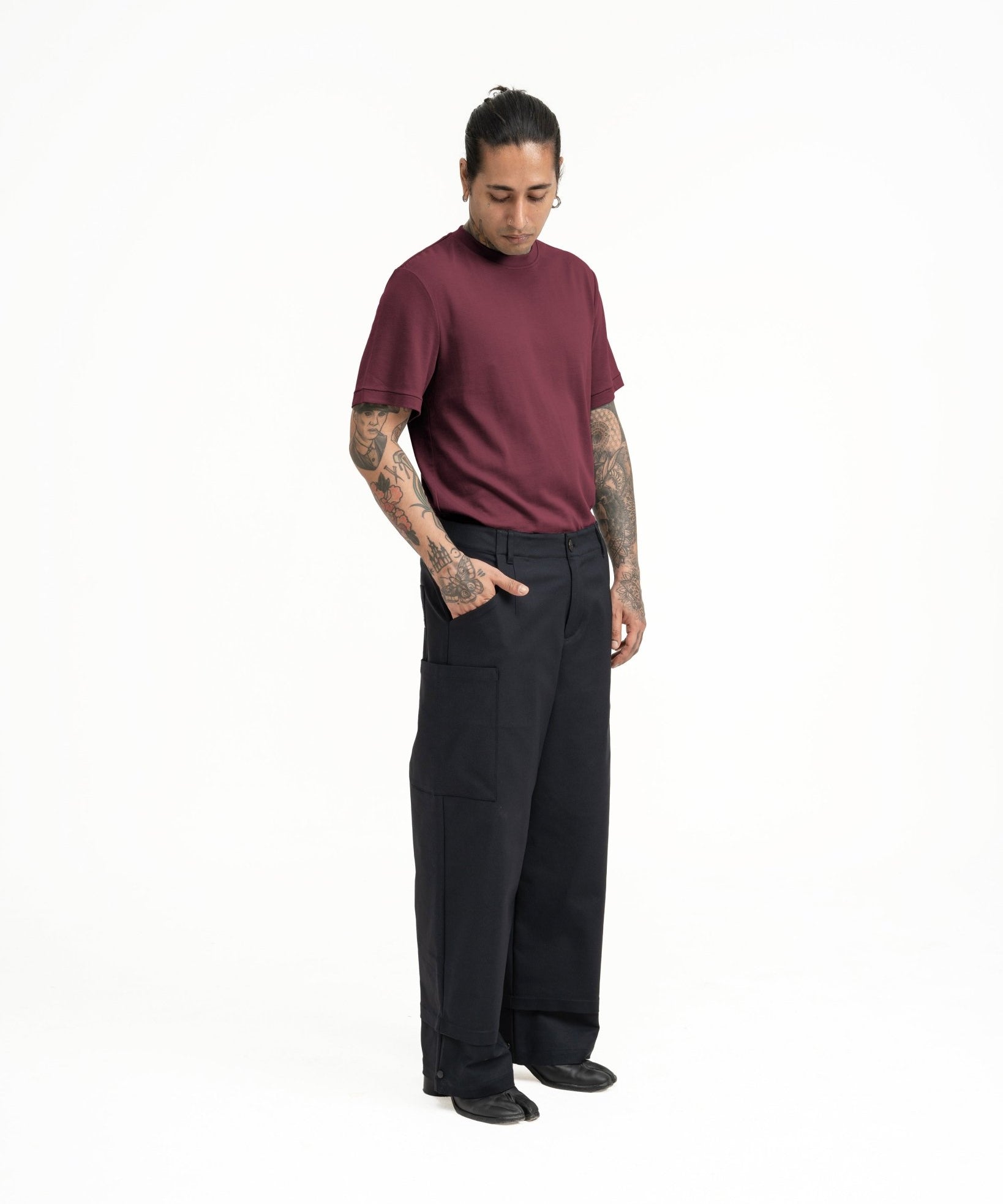 Cupro Classic Tee - Mulberry - G R A Y E