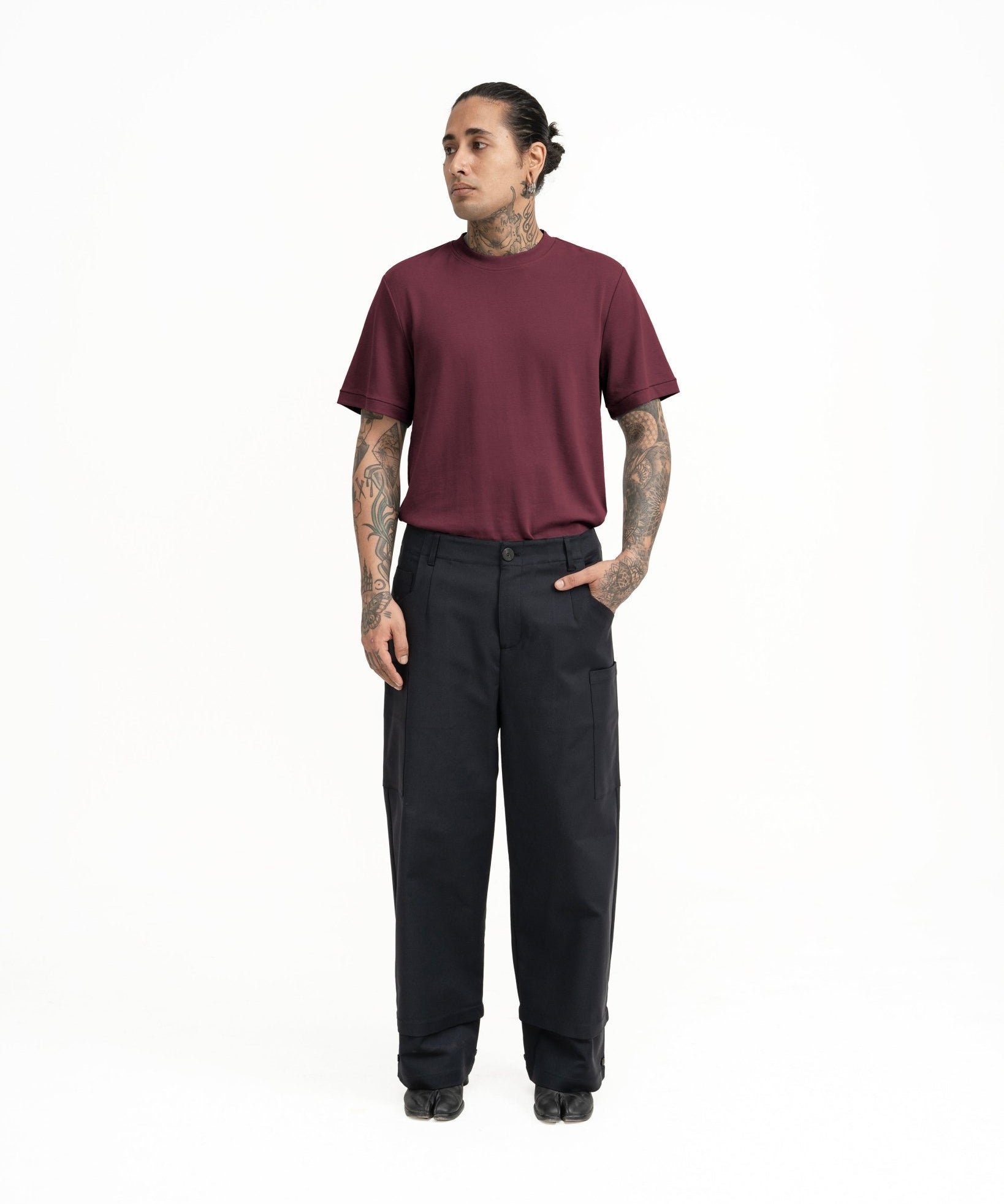 Cupro Classic Tee - Mulberry - G R A Y E