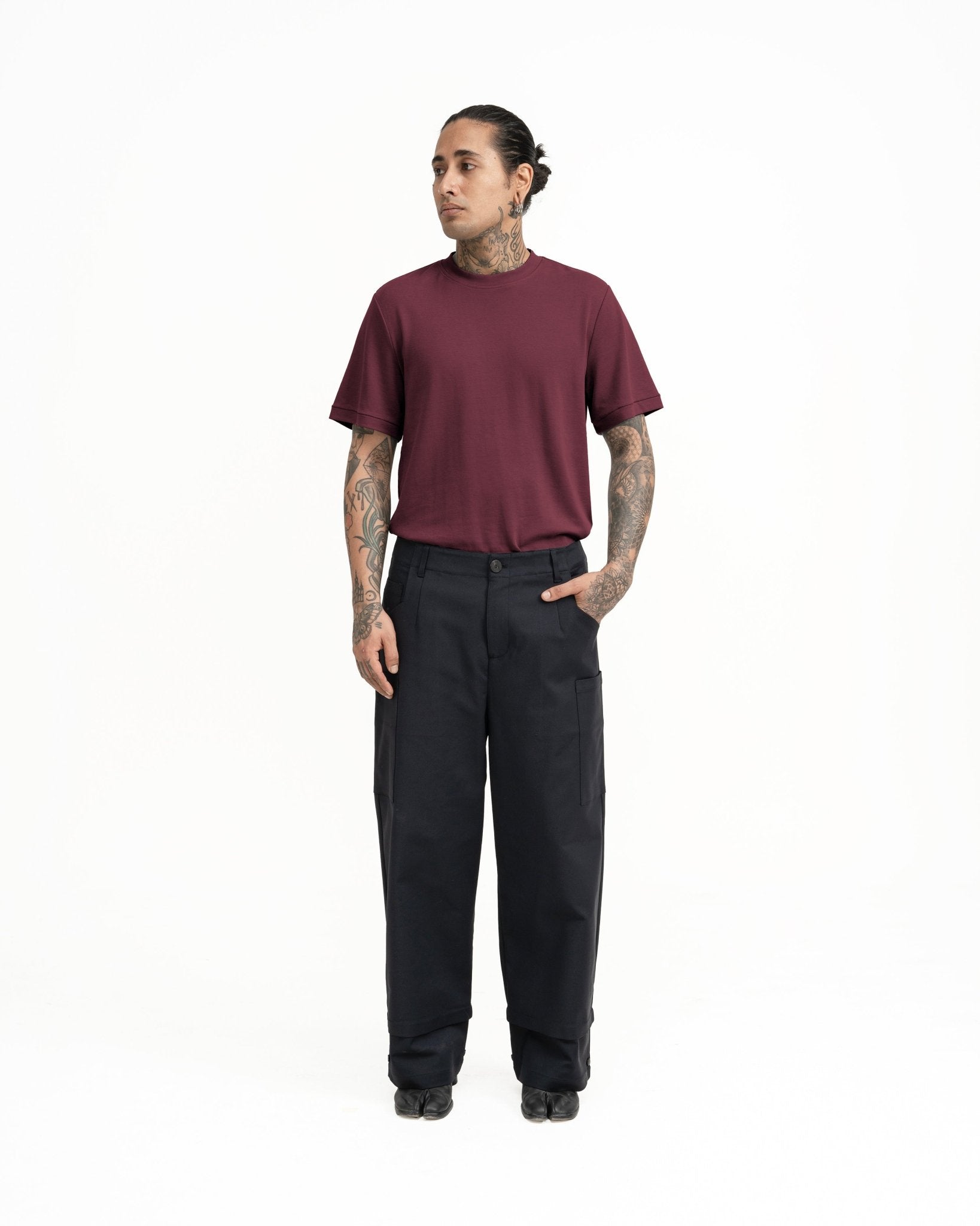 Cupro Classic Tee - Mulberry - G R A Y E