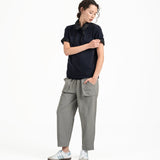 Cupro Classic Tee - Navy - G R A Y E