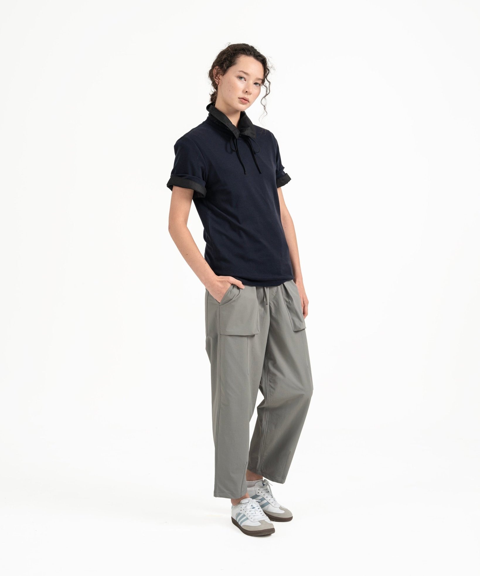 Cupro Classic Tee - Navy - G R A Y E