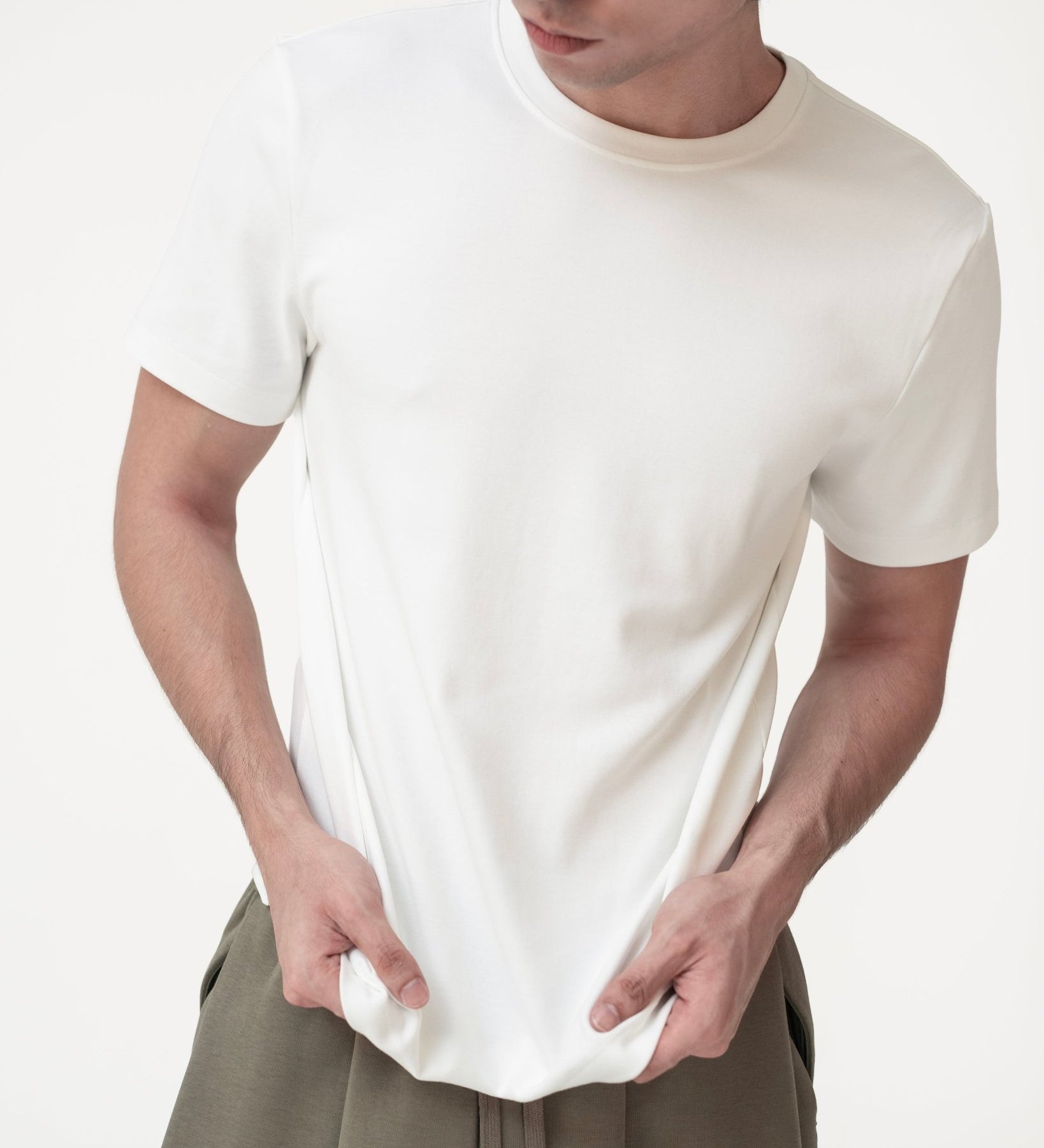 Cupro Classic Tee - Off White - G R A Y E