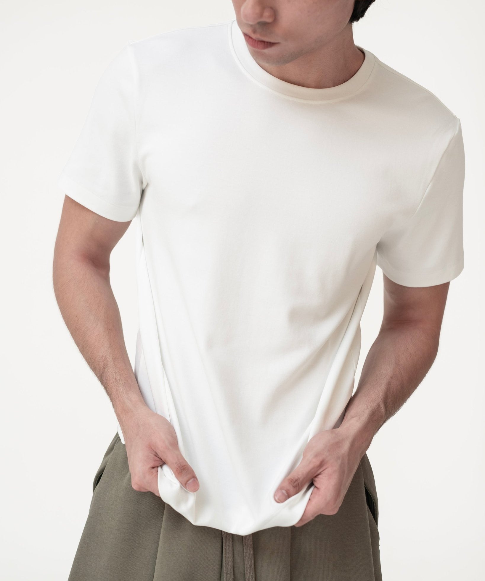 Cupro Classic Tee - Off White - G R A Y E