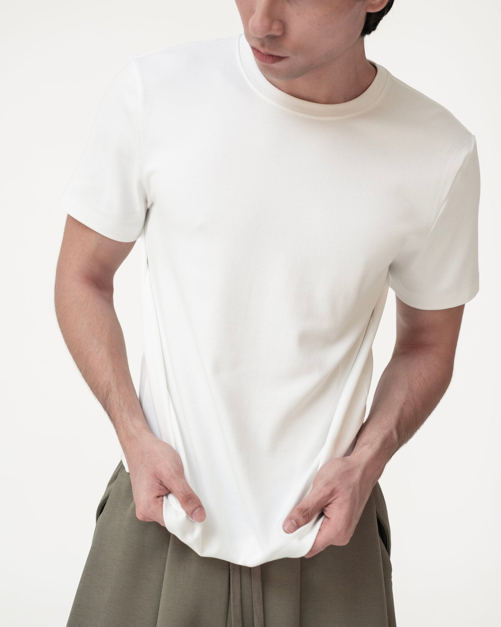 Cupro Classic Tee - Off White - G R A Y E