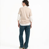 Cupro Classic Tee - Stone - G R A Y E