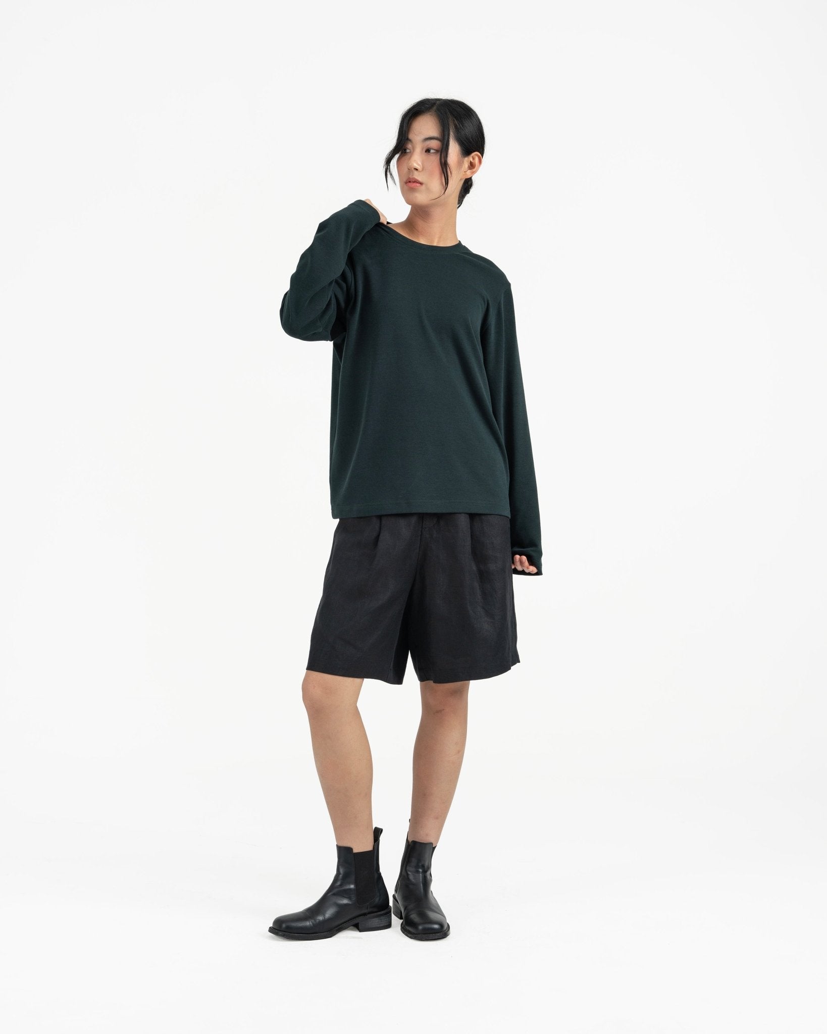 Cupro Long Sleeve Tee - Grayeen - G R A Y E