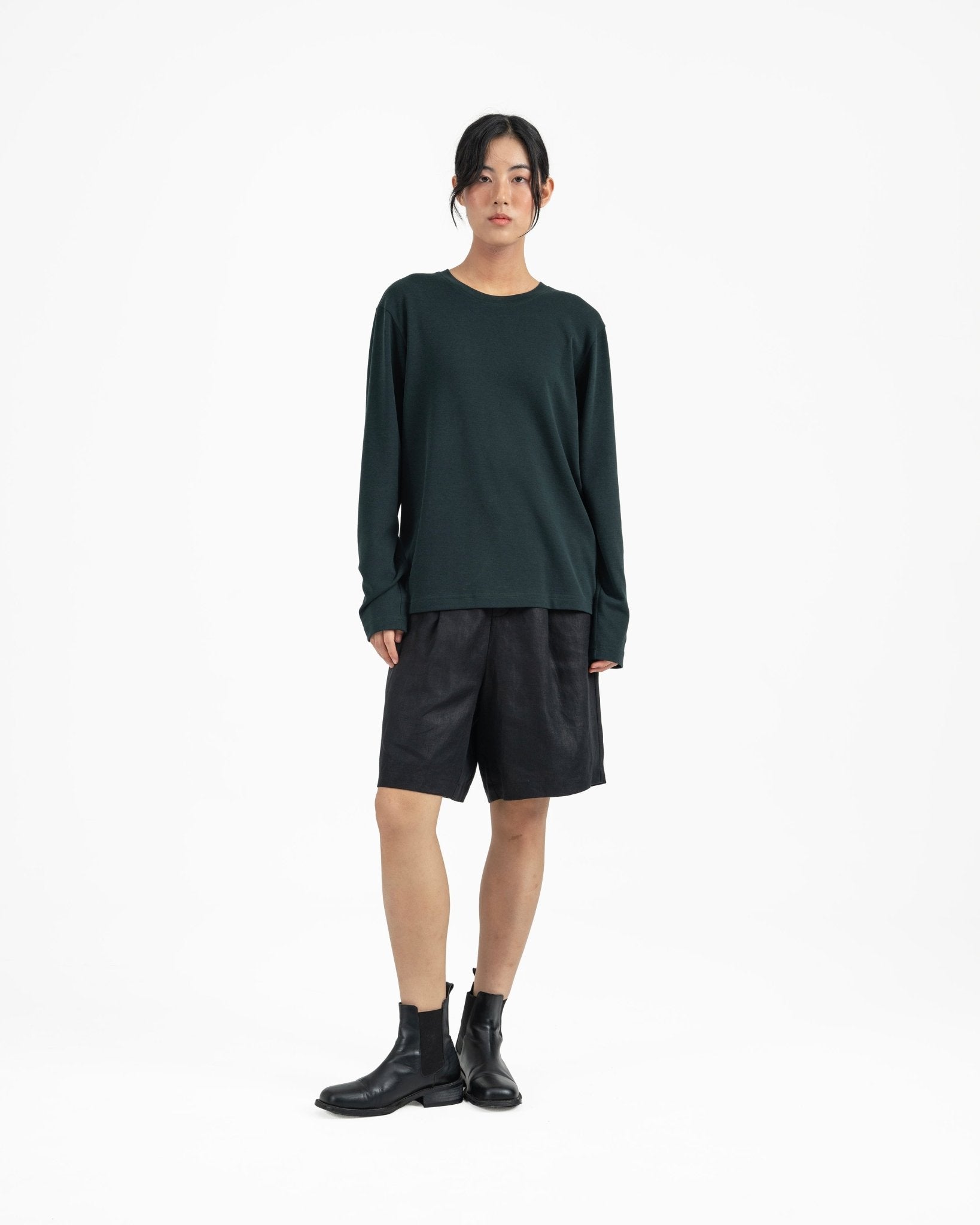 Cupro Long Sleeve Tee - Grayeen - G R A Y E