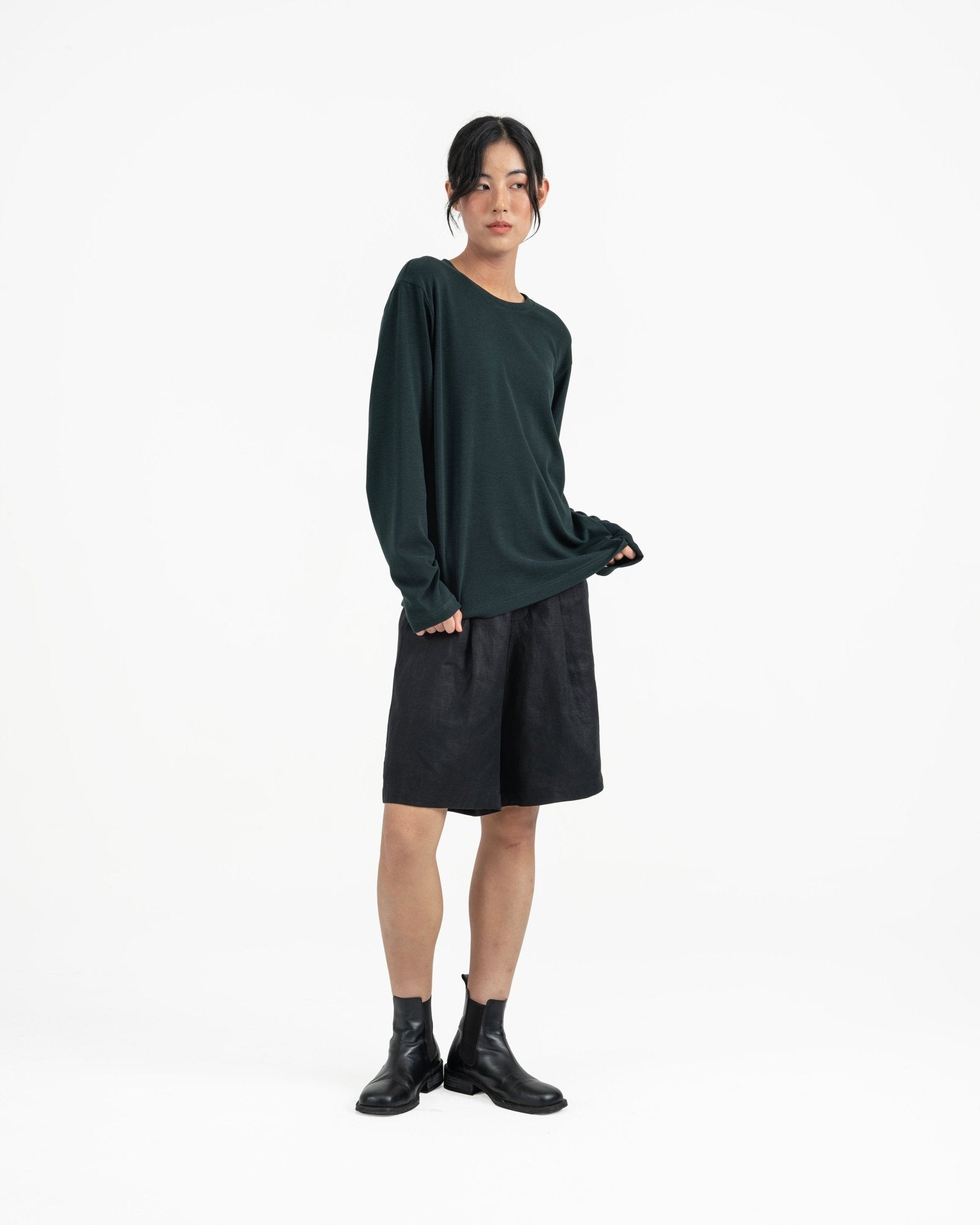 Cupro Long Sleeve Tee - Grayeen - G R A Y E